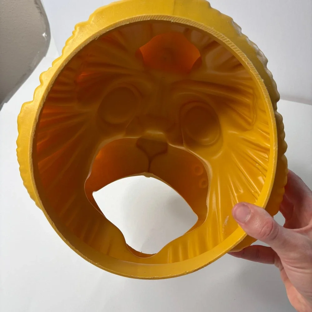 Vintage 70s Fesco Circus Lion Head Trash Can *Lid Only* Whimsical Decor Kid Core